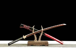 Alternative view of Brocade Sun - Ręcznie Kuta Katana ze Stali Damasceńskiej