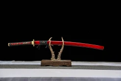 Crimson Flame (之烽) - Ręcznie Kuta Katana ze Stali Damasceńskiej