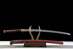 Alternative view of Crimson Gold Edge - Ręcznie Kuta Katana ze Stali Wysokowęglowej