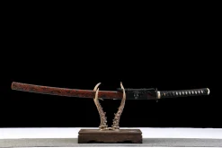 Crimson Sky Dragon - Ręcznie Kuta Katana ze Stali Węglowej 1065