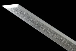 Alternative view of Damascus Iron - Ręcznie Kuty Chiński Dao ze Premium Stali Damasceńskiej