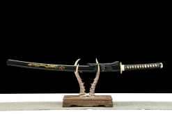 Dragon Amber - Ręcznie Kuta Katana ze Stali Damasceńskiej