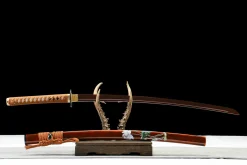 Ember Pattern - Ręcznie Kuta Katana ze Stali Damasceńskiej