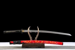 Alternative view of Flame Gold - Ręcznie Kuta Katana ze Stali Narzędziowej T10