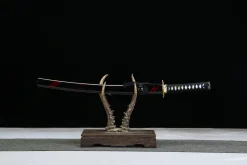 Flame Shadow - Ręcznie Kuty Wakizashi ze Stali Węglowej 1045
