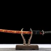 Golden Crimson Wave - Ręcznie Kuta Katana ze Stali Sanmai (Laminowanej)