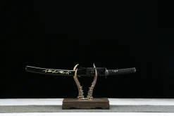 Golden Kirin - Ręcznie Kuty Wakizashi ze Stali Rzemieślniczej Kutej Ręcznie
