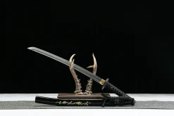 Alternative view of Golden Kirin - Ręcznie Kuty Wakizashi ze Stali Rzemieślniczej Kutej Ręcznie