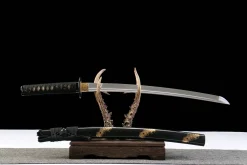 Alternative view of Golden Plume - Ręcznie Kuty Wakizashi ze Stali Narzędziowej T10