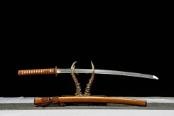 Alternative view of Obsidian Inferno - Ręcznie Kuta Katana ze Stali Węglowej 1065