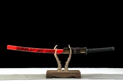 Scarlet Phantom - Ręcznie Kuta Katana ze Stali Sprężynowej 65Mn