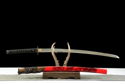 Alternative view of Scarlet Phantom - Ręcznie Kuta Katana ze Stali Sprężynowej 65Mn