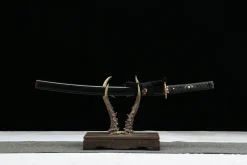Silent Orchid - Ręcznie Kuty Wakizashi ze Stali Rzemieślniczej Kutej Ręcznie