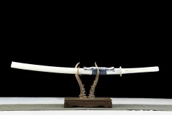 Silver Frost - Ręcznie Kuta Katana ze Stali Węglowej 1065