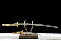 Silver Tide Set - Ręcznie Kuta Katana ze Stali Narzędziowej T10