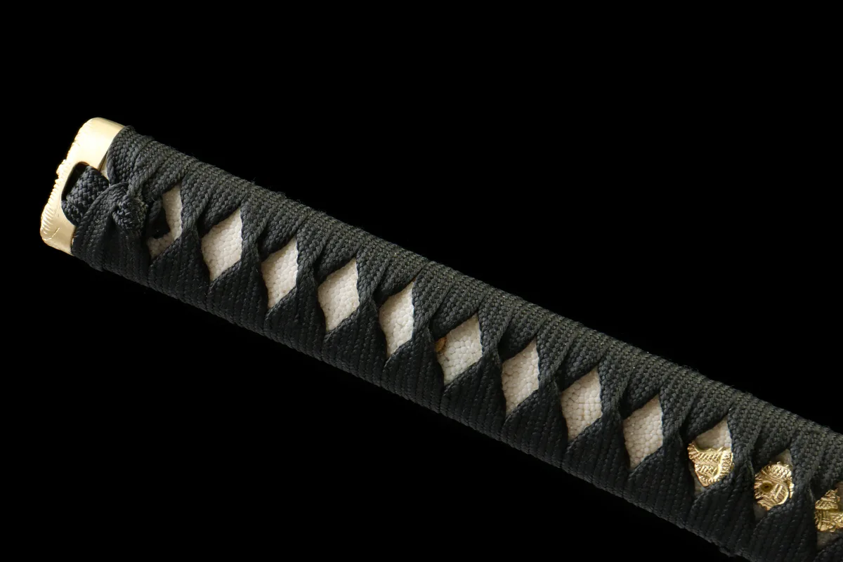 Plain Edge - Ręcznie Kuta Katana ze Stali Damasceńskiej Temperowanej Gliną - obrazek 6